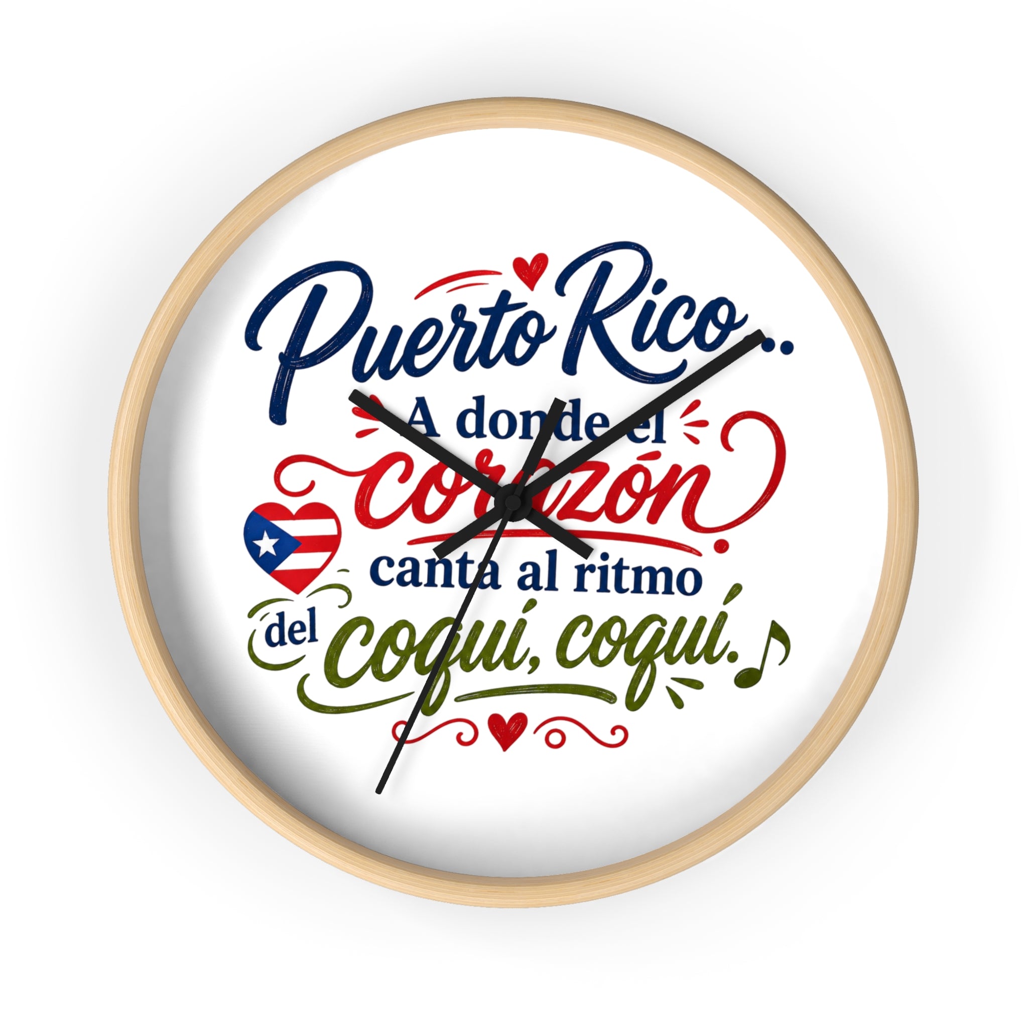 Wall Clock Puerto Rico -