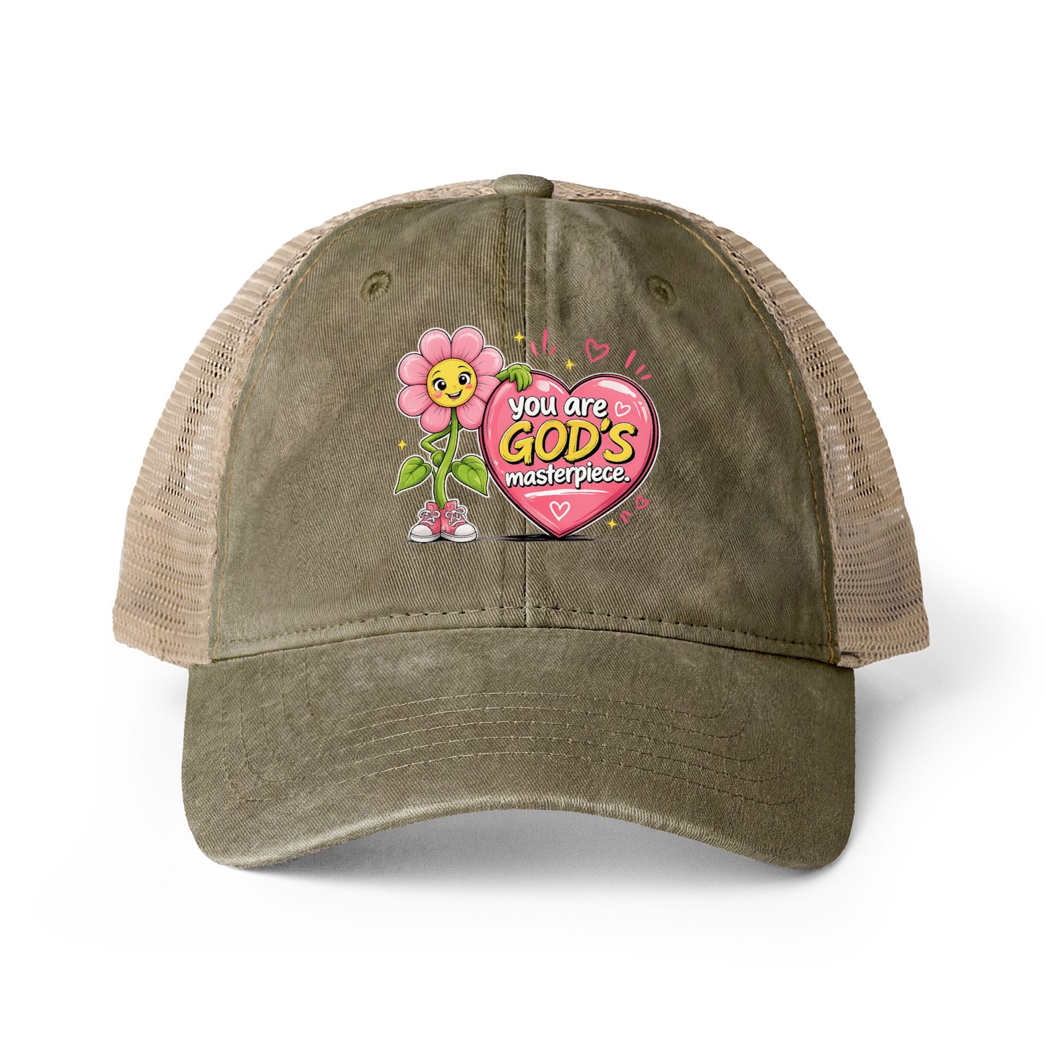 Women's Washed Mesh-Back Cap - Faith