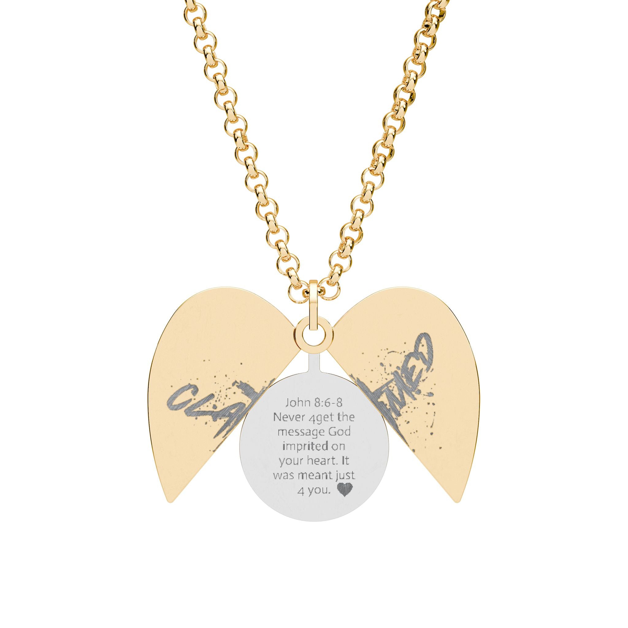 Hidden Message Heart Necklace (Engraving) - A secret message of love for you.